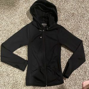Lightweight black zip up jacket